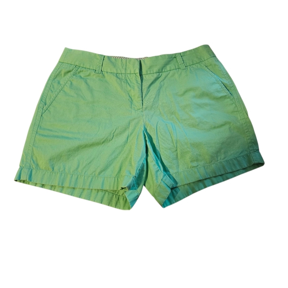 J. Crew All Cotton Green Chinos Shorts Size 8
